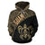 Guam Hoodie Gum Coat of Arm In Turtle Polynesian Tattoo - Polynesian Pride