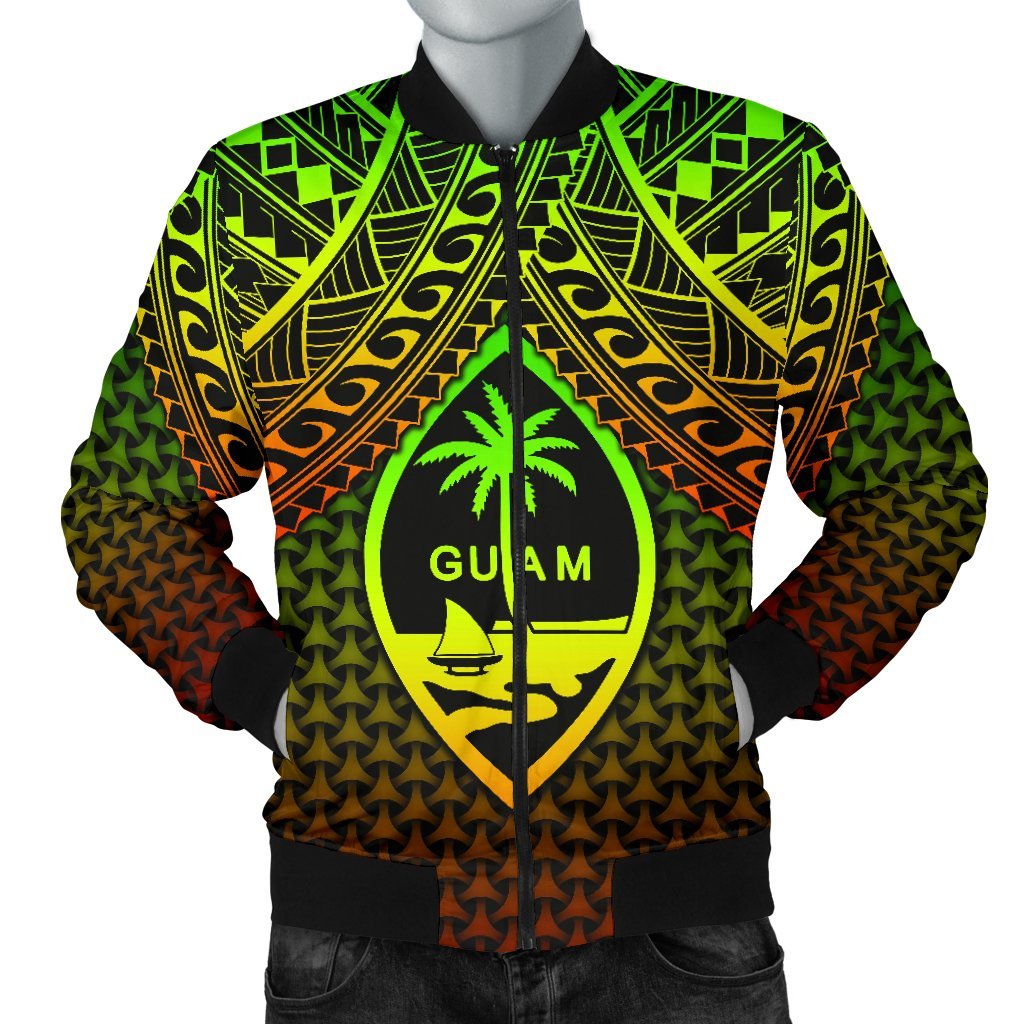 Polynesian Guam Personalised Men's Bomber Jacket - Reggae Vintage Polynesian Patterns Reggae - Polynesian Pride