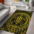 Hawaiian Kakau Honu Arc Polynesian Area Rug AH Rug Yellow - Polynesian Pride