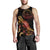 Palau Men Tank Top - Turtle With Blooming Hibiscus Gold - Polynesian Pride