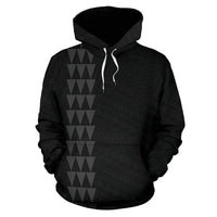 Polynesian Kakau Anchor Hibiscus Hawaii Hoodie Grey - Polynesian Pride