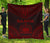 Samoa Premium Quilt - Samoa Coat Of Arms Polynesian Chief Dark Red Version Red - Polynesian Pride
