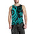 Cook Islands Men's Tank Top - Turquoise Tentacle Turtle - Polynesian Pride