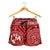 Tonga Personalised Women's Short - Tonga Seal With Polynesian Tattoo Style (Red) - Polynesian Pride