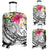 Kosrae Polynesian Luggage Covers - Summer Plumeria (White) - Polynesian Pride