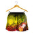 CNMI Women's Shorts - Humpback Whale with Tropical Flowers (Yellow) - Polynesian Pride