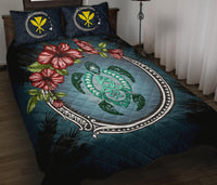 Kanaka Maoli (Hawaiian) Quilt Bed Set - Polynesian Ohana Turtle Hibiscus Mother Son - Polynesian Pride