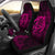 Hawaii Car Seat Covers - Hawaii Turtle Map Hibiscus Poly Pink - Polynesian Pride