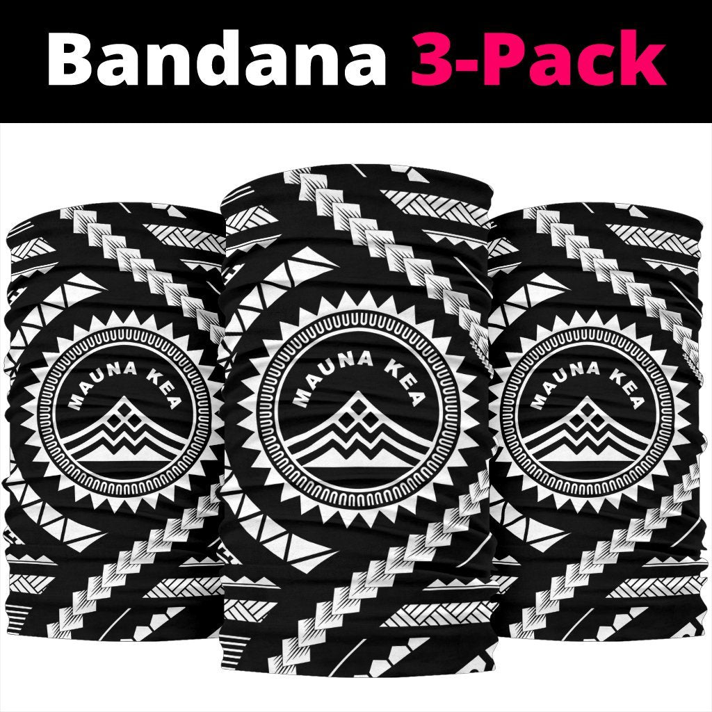 Hawaiian Mauna Kea White Bandana 3 - Pack - Polynesian Pride