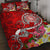 American Samoa Polynesian Quilt Bed Set - Turtle Plumeria (Red) Red - Polynesian Pride