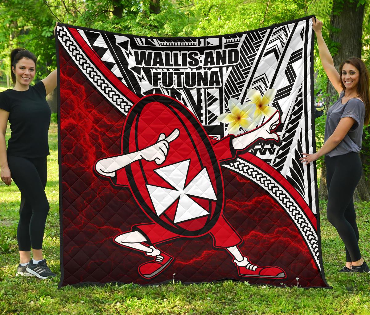 Dab Trend Style Rugby Premium Quilt Wallis and Futuna Red - Polynesian Pride