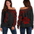 Yokwe Aloha Women's Off Shoulder Sweater - Curve Style Black - Polynesian Pride