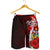 Solomon Islands Polynesian Men's Shorts - Coat Of Arm With Hibiscus - Polynesian Pride