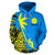 Palau Zip up Hoodie Palau Flag Coconut Tree - Polynesian Pride