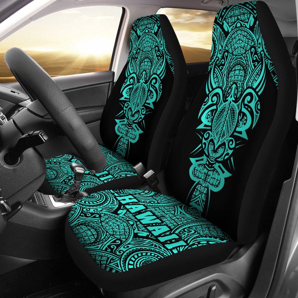 Hawaii Turtle Polynesian Car Seat Cover - Turquoise - Armor Style Universal Fit Blue - Polynesian Pride