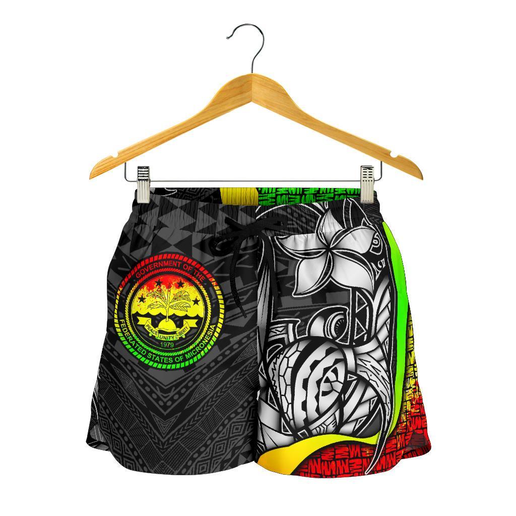 Federated States of Micronesia Women's Shorts Reggae - Turtle With Hook - Polynesian Pride