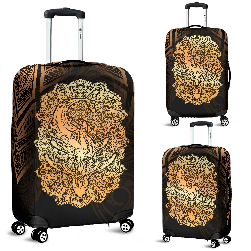 Wild Shark Polynesian Luggage Covers Gold - Polynesian Pride