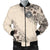 American Samoa Men's Bomber Jacket - The Beige Hibiscus - Polynesian Pride