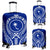 Chuuk Luggage Cover - Micronesian Tribal Blue Blue - Polynesian Pride