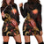 Marshall Islands Polynesian Hoodie Dress - Turtle With Blooming Hibiscus Gold Gold - Polynesian Pride