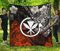 Polynesian Hawaii Kanaka Maoli Premium Quilt - Vintage Polynesian Style - Polynesian Pride