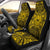 Tahiti Car Seat Cover - Tahiti Coat Of Arms Polynesian Gold Black Universal Fit Gold - Polynesian Pride