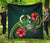 Vanuatu Polynesian Premium Quilt - Green Turtle Hibiscus Green - Polynesian Pride