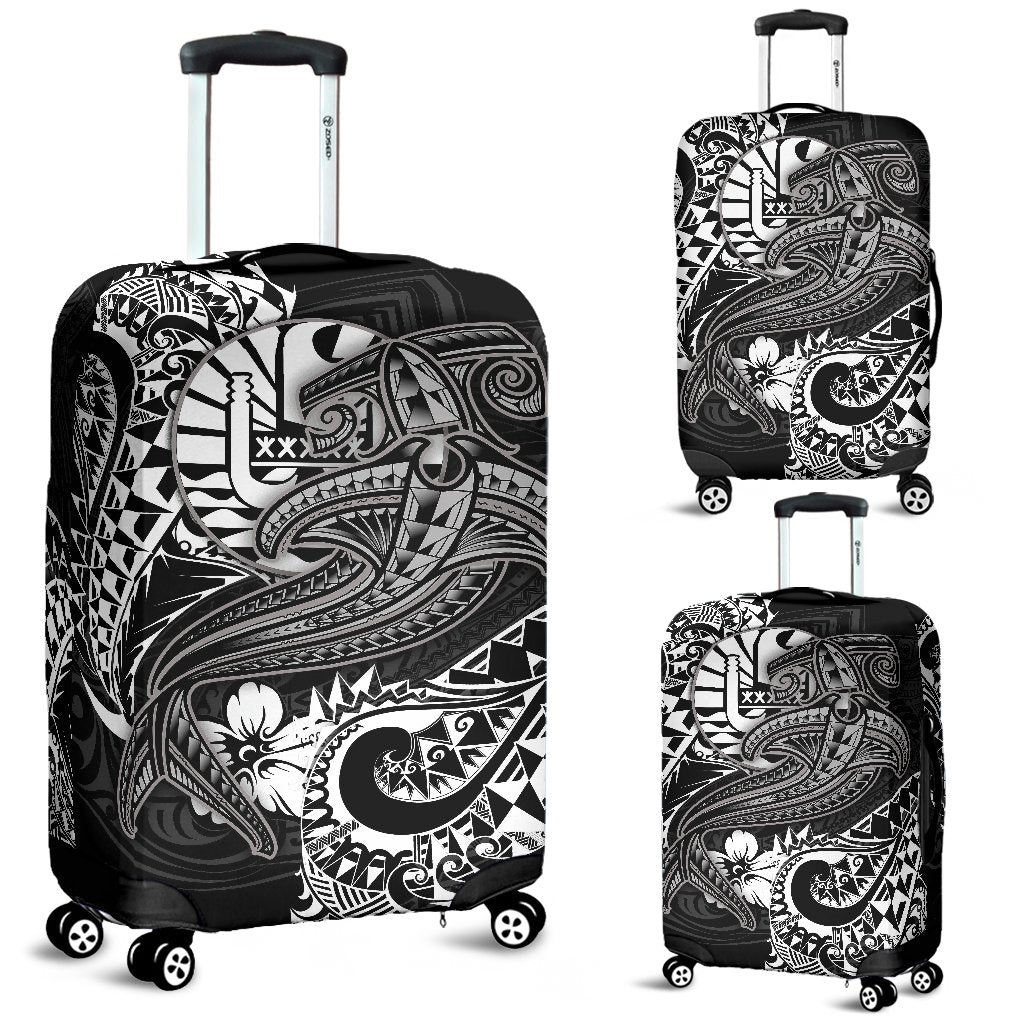 Tahiti Luggage Covers - White Shark Polynesian Tattoo - Polynesian Pride