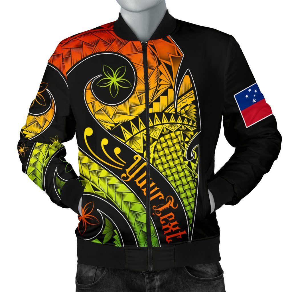 Samoa Personalised Men's Bomber Jacket - Samoa Polynesian Decorative Patterns Reggae - Polynesian Pride