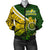 Cook Islands Women Bomber Jacket Style Turtle Rugby Green - Polynesian Pride