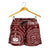 Samoa Personalised Women's Short - Samoa Seal In Polynesian Tattoo Style (Red) - Polynesian Pride