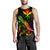 Hawaii Polynesian Men Tank Top - Turtle With Blooming Hibiscus Reggae - Polynesian Pride