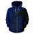 Polynesian Turtle Map of Hawaii Zip Hoodie Blue Circle Style - Polynesian Pride