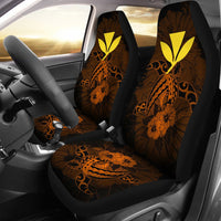 Hawaii Hibiscus Car Seat Cover - Harold Turtle - Orange - Polynesian Pride