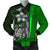 Kosrae Micronesia Men's Bomber Jackets Green - Turtle With Hook Green - Polynesian Pride