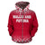 Wallis and Futuna Polynesian Zip up Hoodie Red Frog - Polynesian Pride