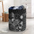 Marshall Islands Laundry Basket - Polynesian Turtle Hibiscus Black Laundry Basket One Size Black - Polynesian Pride