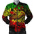 Tonga Men's Bomber Jacket - Reggae Shark Polynesian Tattoo Reggae - Polynesian Pride