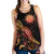 Nauru Polynesian Women Tank Top - Turtle With Blooming Hibiscus Gold - Polynesian Pride