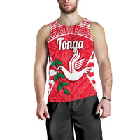Tonga Men Tank Top Rugby Style Red - Polynesian Pride