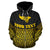 Tonga Polynesian Custom Zip up Hoodie Gold Pride Map and Seal - Polynesian Pride