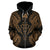 Kosrae Polynesian All Over Zip up Hoodie Map Gold - Polynesian Pride