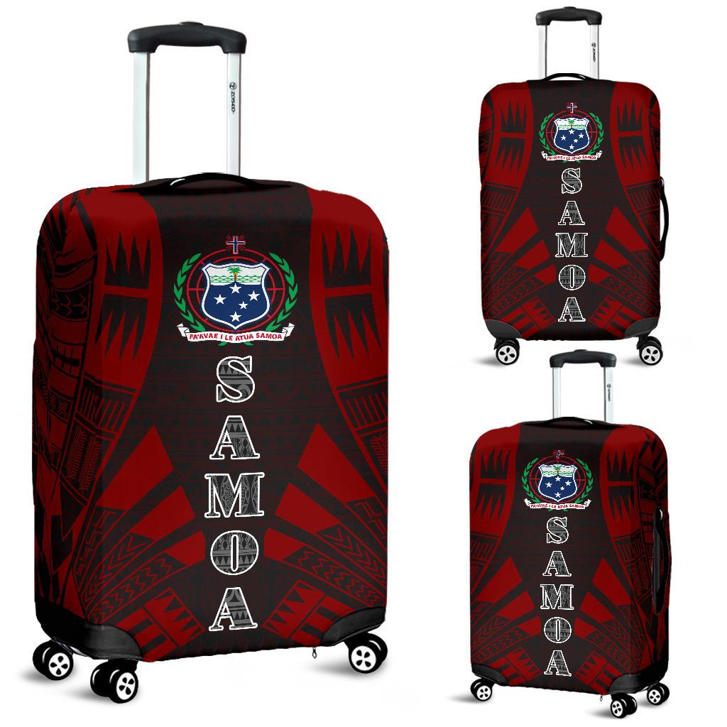 Samoa Luggage Cover - Polynesian Tattoo Red Red - Polynesian Pride