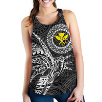 Hawaii Women's Racerback Tank Polynesian Kanaka Map Hawaiian Racerback - White - TT Style - Polynesian Pride