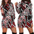 Kosrae Women's Hoodie Dress - Tribal Flower Special Pattern Red Color - Polynesian Pride