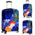 Kosrae Luggage Covers - Humpback Whale with Tropical Flowers (Blue) - Polynesian Pride