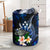 Kosrae Micronesia Laundry Basket - Turtle With Plumeria Flowers One Style One Size Blue - Polynesian Pride