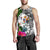 Niue Custom Personalised Men's Tank Top White - Turtle Plumeria Banana Leaf - Polynesian Pride