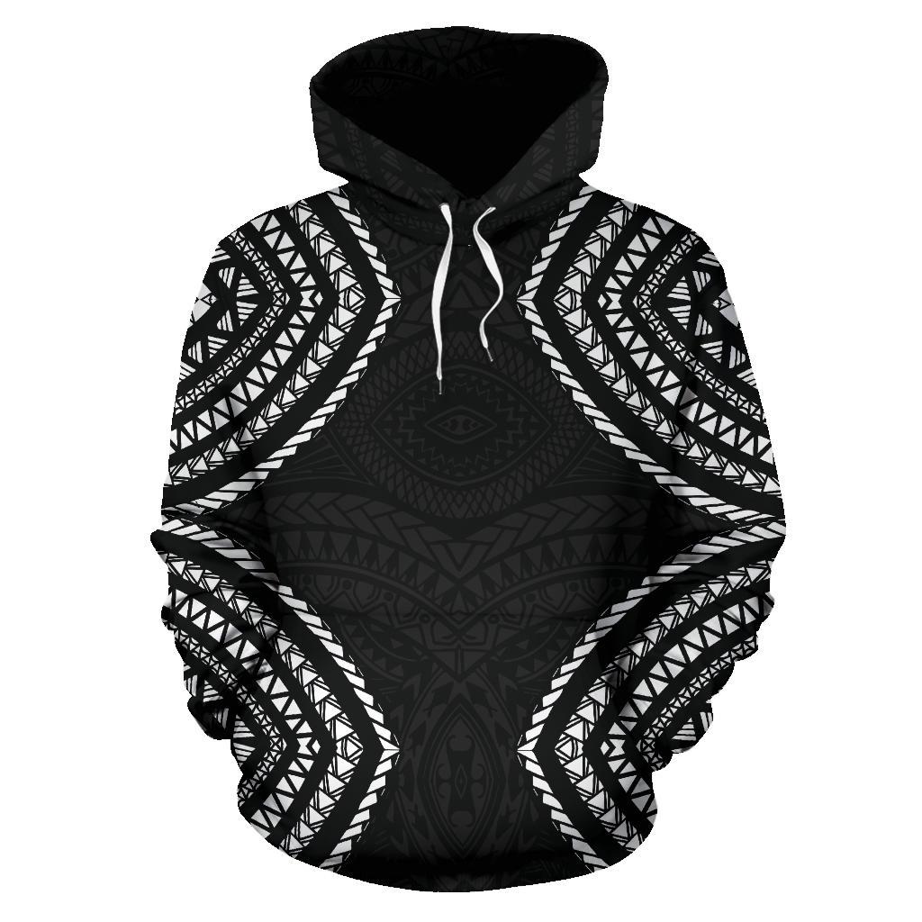 Yap Hoodie Micronesia Black Warrior Style - Polynesian Pride