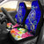 Samoa Custom Personalised Car Seat Covers - Turtle Plumeria (Blue) Universal Fit Blue - Polynesian Pride